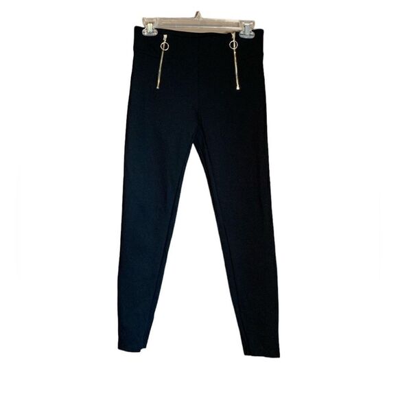 Ann Taylor black dress pants with gold hard wear - Picture 1 of 8